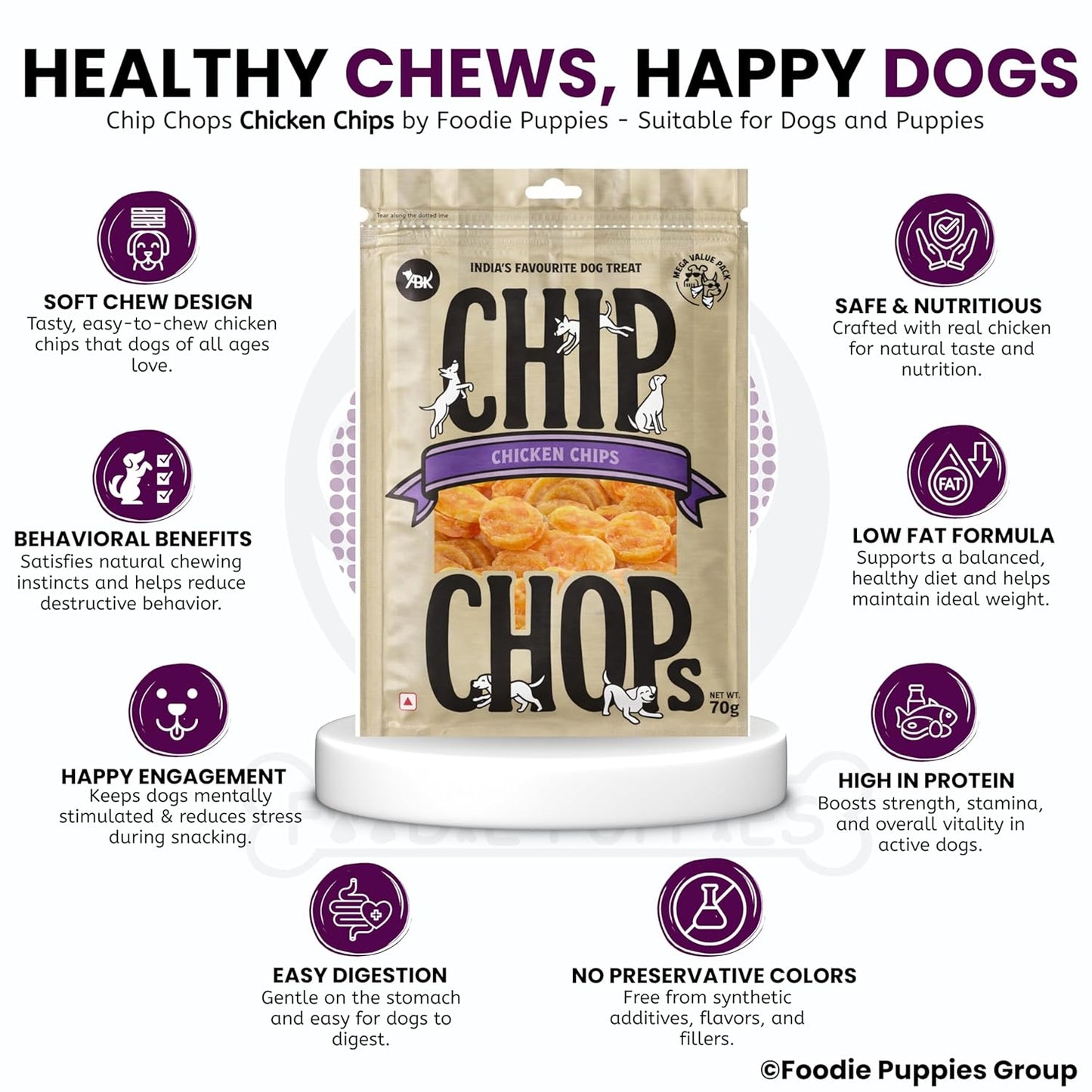 Chip Chops Chicken Chips Coins Dog Treats
