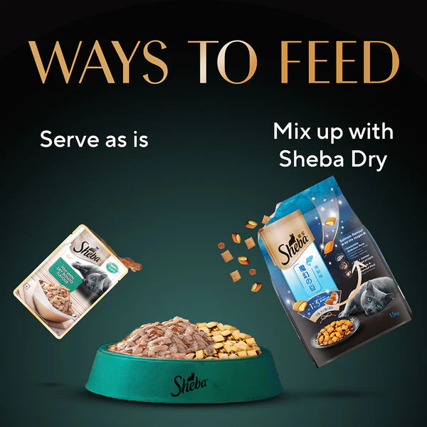 Sheba Fish with Dry Bonito or Skipjack Premium Cat Wet Food