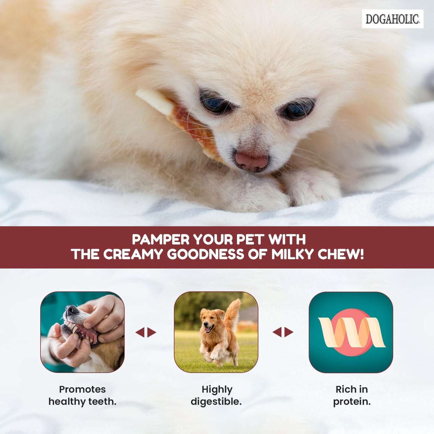 Dogaholic Milky Chew Sticks with Chicken 10 Piece Pack