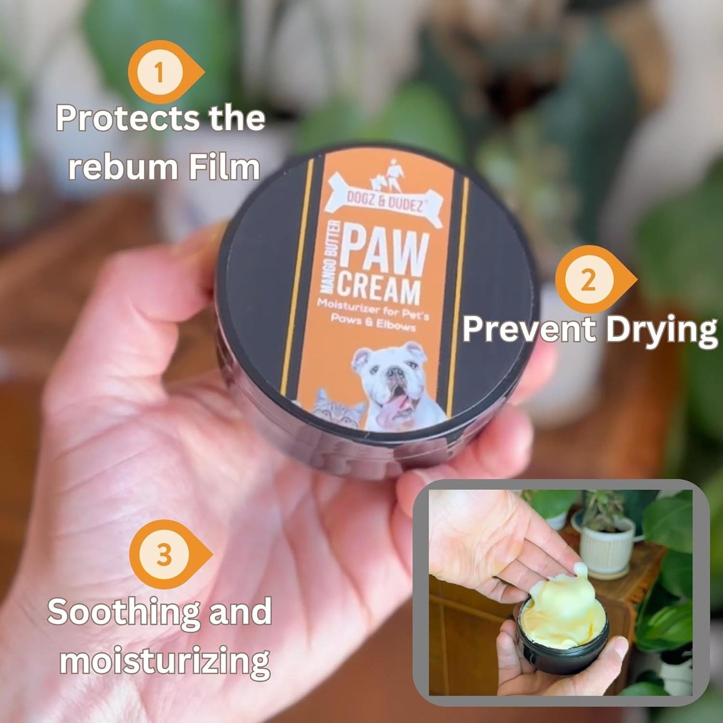 Dogz & Dudez Natural Mango Paw Butter Cream for Pets