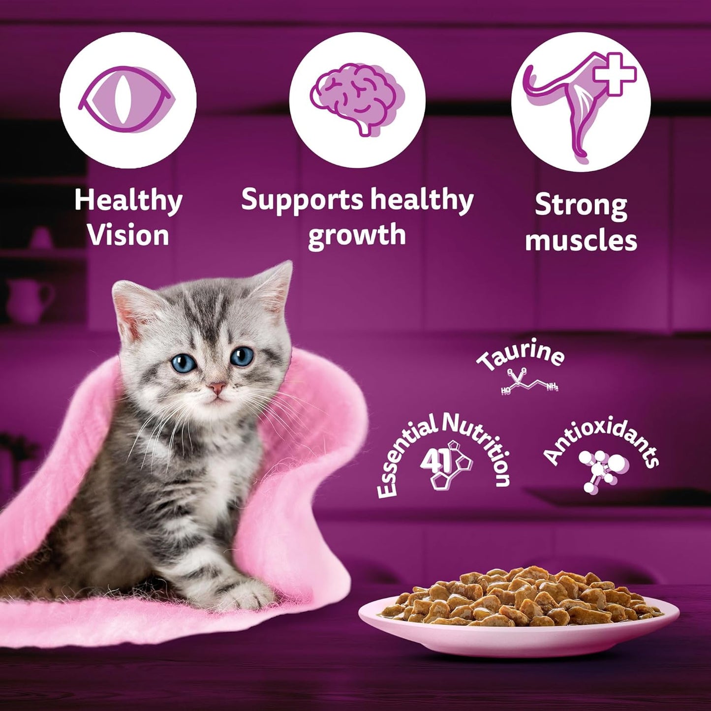 Whiskas Chicken in Gravy Junior Kitten (2-12 Months) Wet Cat Food