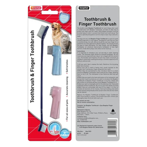 Beaphar Pet Toothbrush & Finger Toothbrush