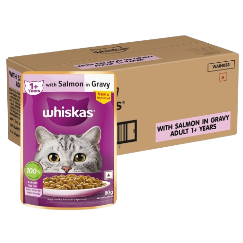 Whiskas Salmon in Gravy Adult (1+ Years) Wet Cat Food