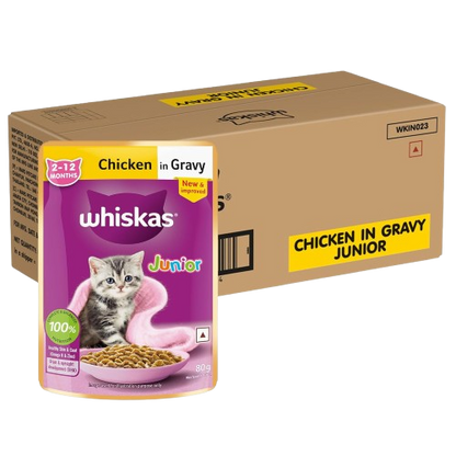 Whiskas Chicken in Gravy Junior Kitten (2-12 Months) Wet Cat Food