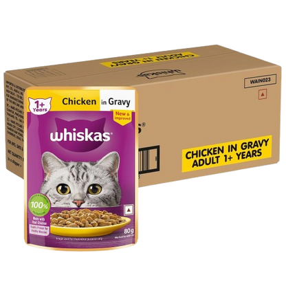 Whiskas Chicken in Gravy Adult (1+ Years) Wet Cat Food