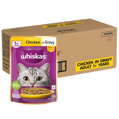 Whiskas Chicken in Gravy Adult (1+ Years) Wet Cat Food