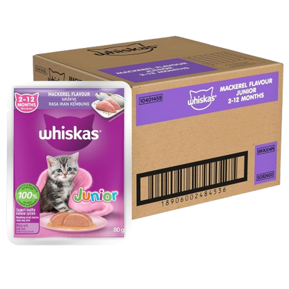 Whiskas Mackeral Flavour Junior Kitten (2-12 Months) Wet Cat Food