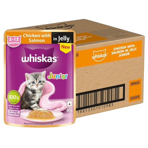 Whiskas Chicken with Salmon in Jelly Junior Kitten (2-12 Months) Wet Cat Food