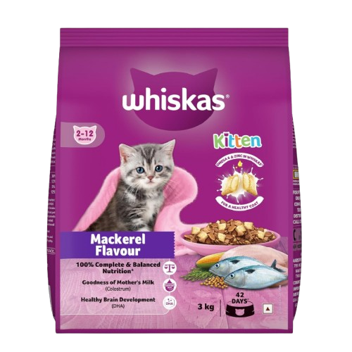Whiskas Mackerel Fish Flavour Junior Mother Cat & Kitten (2-12 Months) Dry Cat Food