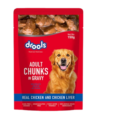 Drools Chicken Liver Chunks in Gravy Adult Dog Wet Food