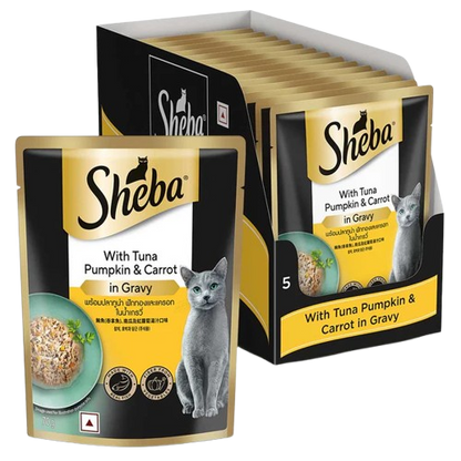 Sheba Tuna Pumpkin & Carrot In Gravy Rich Premium Adult Fine Cat Wet Food