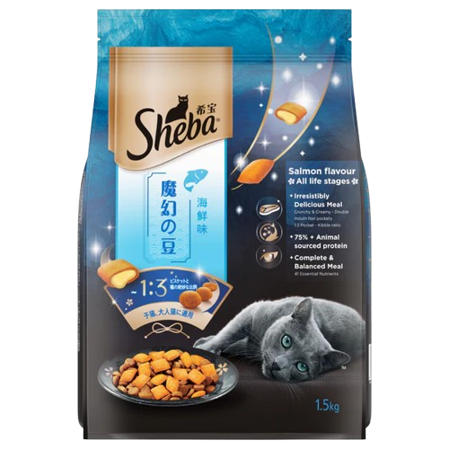 Sheba Salmon Flavour Irresistible All Life Stages Cat Dry Food 1.5kg