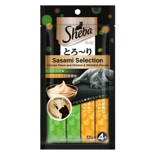 Sheba Chicken & Chicken Whitefish Sasami Selection Melty Premium Cat Treats