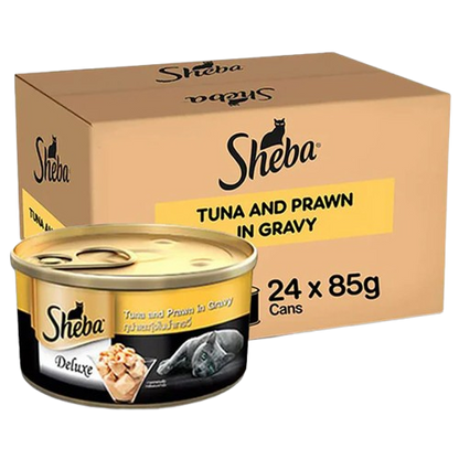 Sheba Tuna Fillet & Whole Prawns in Gravy Premium Cat Wet Food