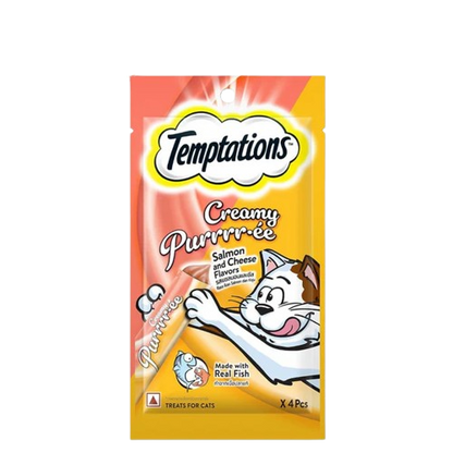 Temptations Creamy Purrrr ee Salmon & Cheese Cat Treats