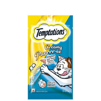 Temptations Creamy Purrrr ee Chicken & Tuna Cat Treats