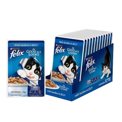 Purina Felix Sardine with Jelly Adult Cat Wet Food