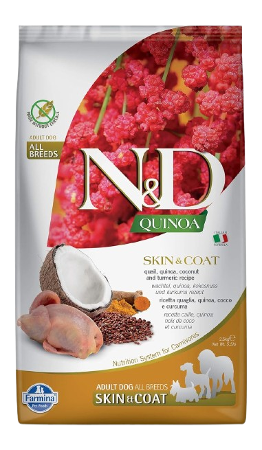 Farmina N&D Quinoa Skin & Coat Quail Adult Medium/Maxi Dry Dog Food