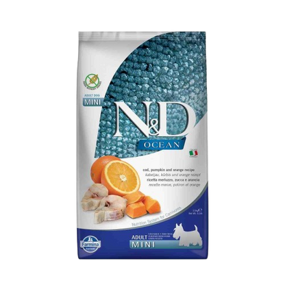 Farmina N&D Ocean Codfish Pumpkin and Orange Adult Mini Dry Dog Food
