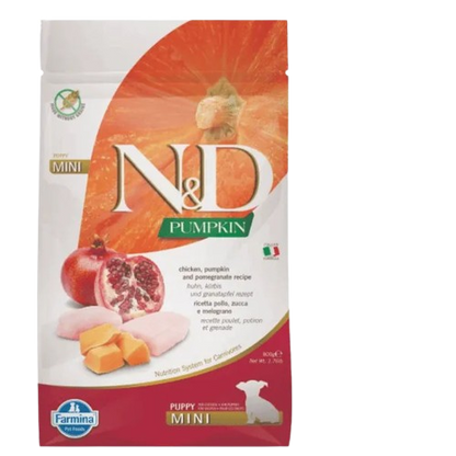 Farmina N&D Pumpkin Chicken & Pomegranate Puppy Mini Dry Dog Food
