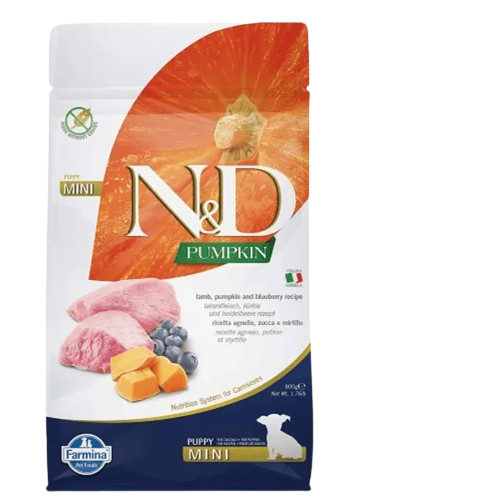 Farmina N&D Pumpkin Lamb & Blueberry Puppy Mini Dry Dog Food