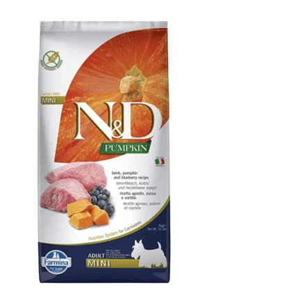 Farmina N&D Pumpkin Lamb & Blueberry Adult Mini Dry Dog Food