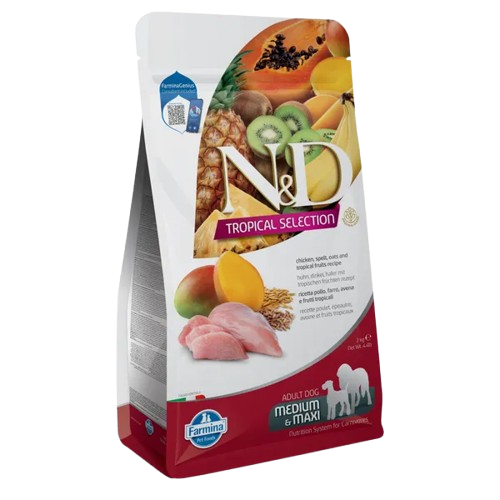 Farmina N&D Tropical Selection Chicken Adult Dog Medium & Maxi Dry Dog Food