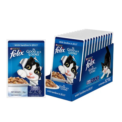 Purina Felix Sardine with Jelly Adult Cat Wet Food