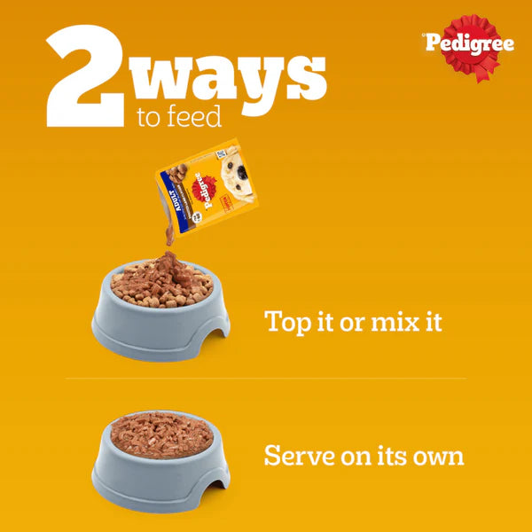 Pedigree Adult Roasted Lamb Flavour chunks in Gravy