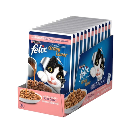 Purina Felix Gravy Lover Salmon Chunks Adult Cat Wet Food
