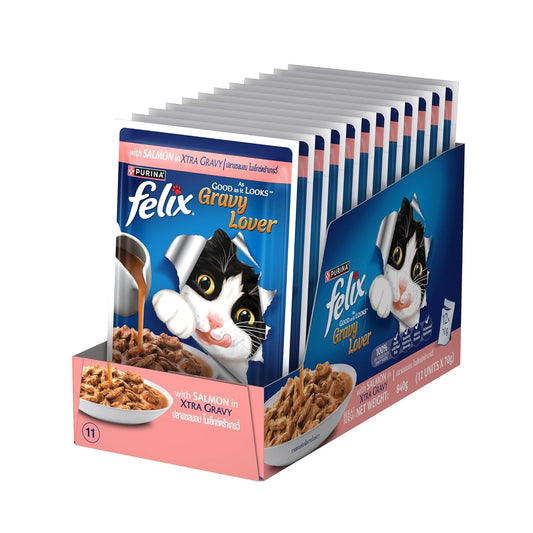 Purina Felix Gravy Lover Salmon Chunks Adult Cat Wet Food