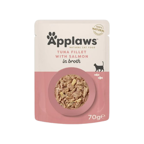 Applaws Cat Wet Food Tuna Fillet with Salmon in Broth 70g Pouch