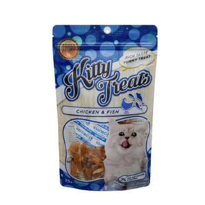 Kitty Treats Spiral Soft Chicken and Fish Cat Treats - 25g