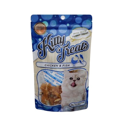 Kitty Treats Spiral Soft Chicken and Fish Cat Treats - 25g