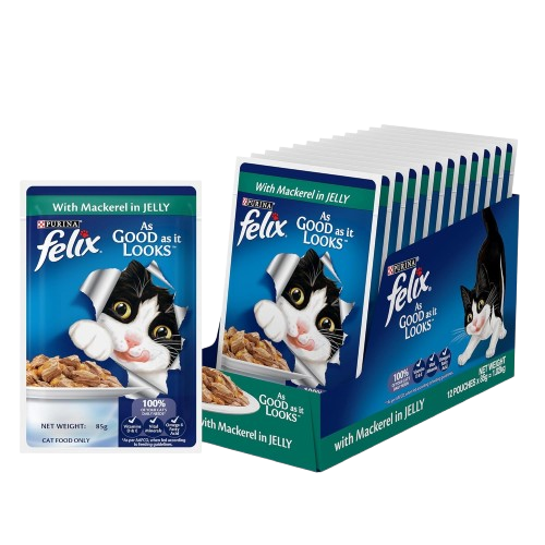 Purina Felix Mackerel with Jelly Adult Cat Wet Food