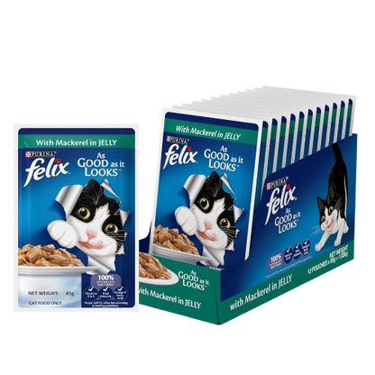 Purina Felix Mackerel with Jelly Adult Cat Wet Food