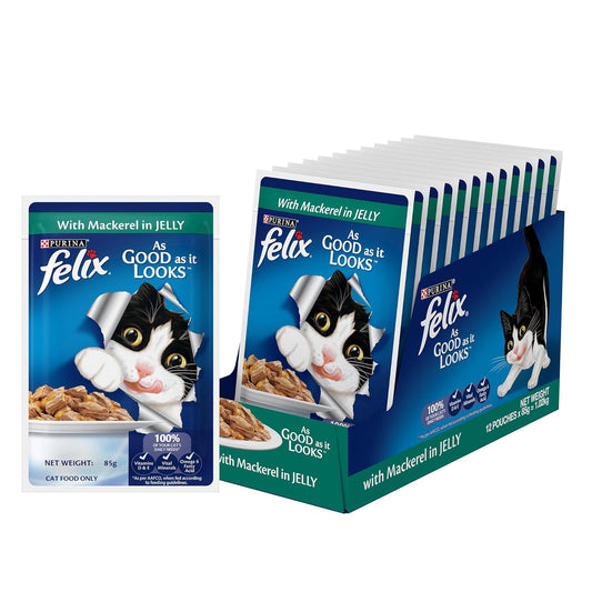 Purina Felix Mackerel with Jelly Adult Cat Wet Food