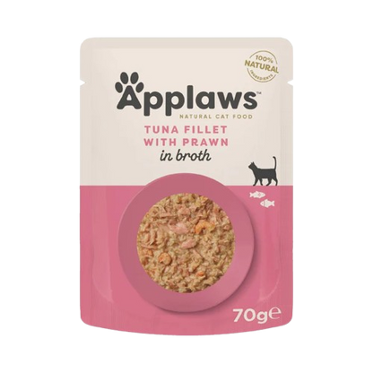 Applaws Cat Wet Food Tuna Fillet with Pacific Prawns in Broth