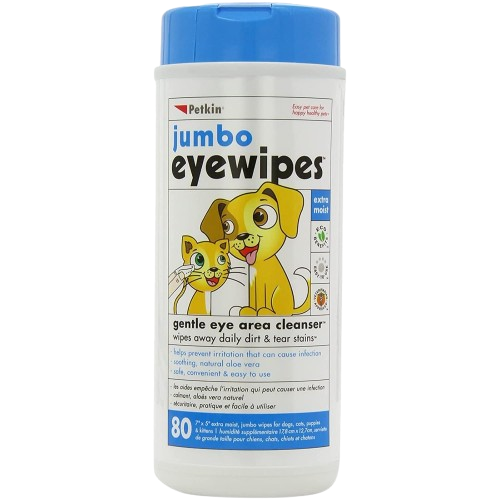 Petkin Jumbo Eyewipes for Dogs and Cats (80 WIPES)