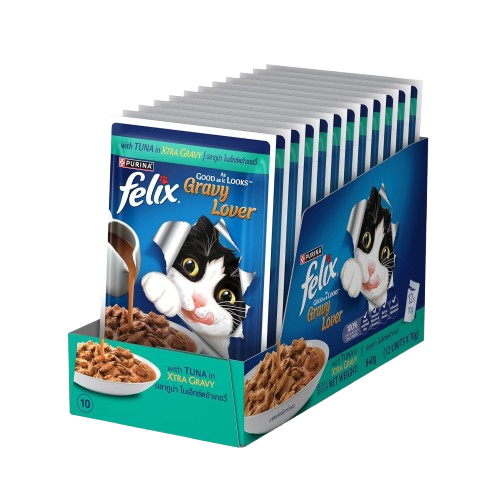 Purina Felix Gravy Lover Tuna Chunks Adult Cat Wet Food