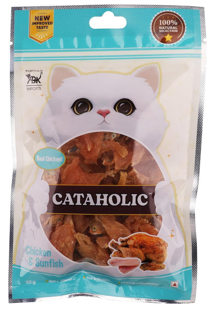 Cataholic Soft Chicken and Sunfish Spiral Treats Cat and Kittens - 50g