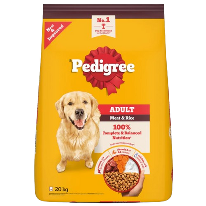 Pedigree Adult Dry Dog Food Meat & Rice