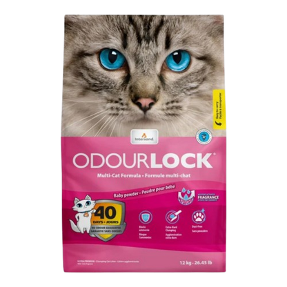 Odourlock Mineral Cat Litter Baby Powder 12kg