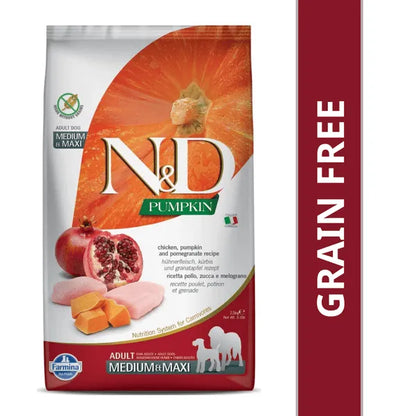 Farmina N&D Pumpkin Chicken & Pomegranate Adult Medium Maxi Dry Dog Food