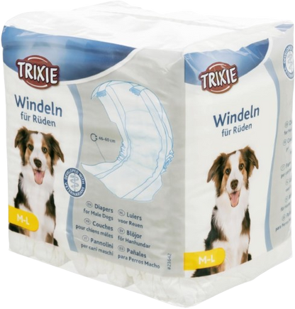 Trixie Disposable Diapers for Male Dogs -12Pcs (M-L)
