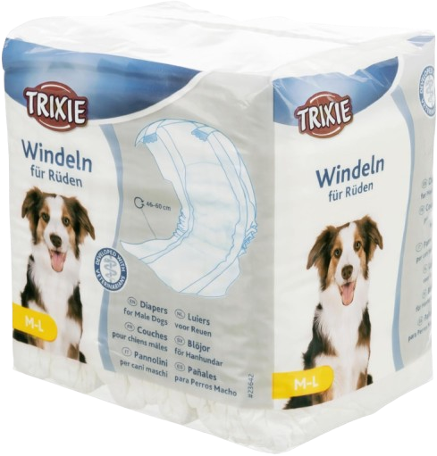 Trixie Disposable Diapers for Male Dogs -12Pcs (M-L)