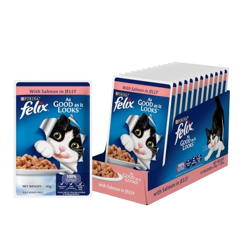 Purina Felix Salmon with Jelly Adult Cat Wet Food