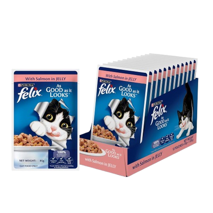 Purina Felix Salmon with Jelly Adult Cat Wet Food