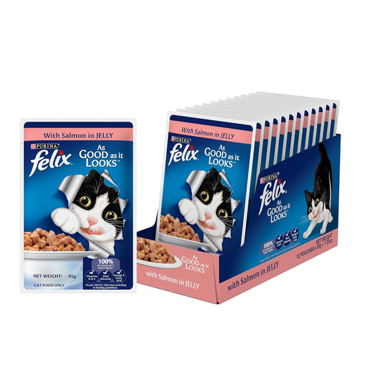 Purina Felix Salmon with Jelly Adult Cat Wet Food