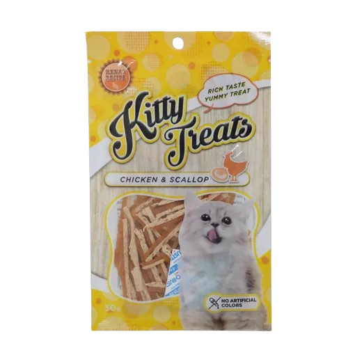 Kitty Treats Chicken with Scallop Flavour Cat Treats - 30g